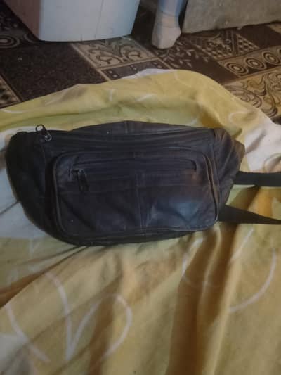 Black bag 3 pocket leather