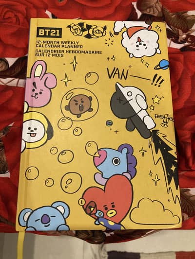 BT21 dateless 12-month calendar planner