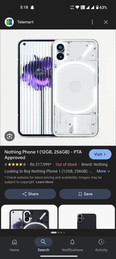 Nothing phone 1 12/256gb