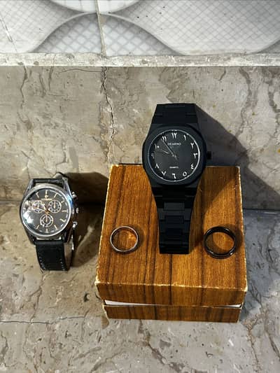 2 Watches + 2 rings