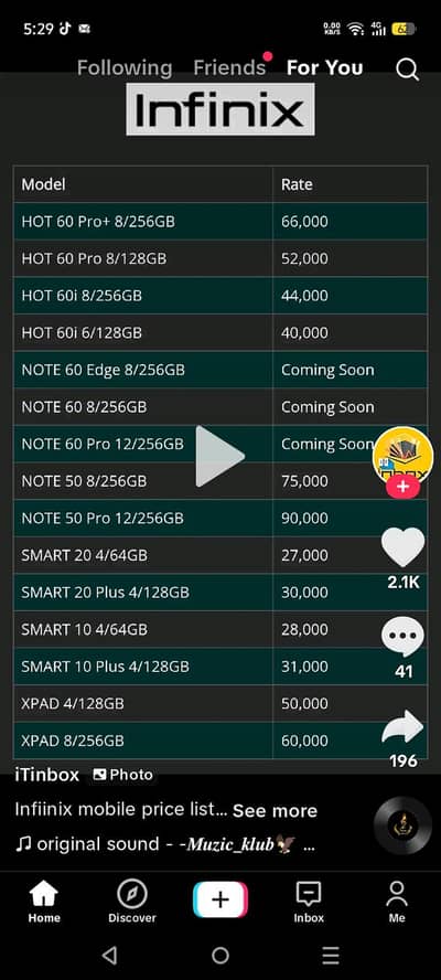 Infinix hot 60i 12gb 128gb