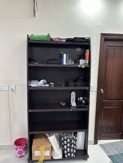 Dark brown book shelf