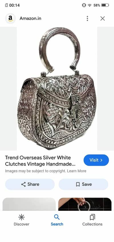 imported hand made clutch bag