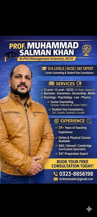 O/A LEVELS EXPERT GUIDANCE + CAREER COUNSELLING