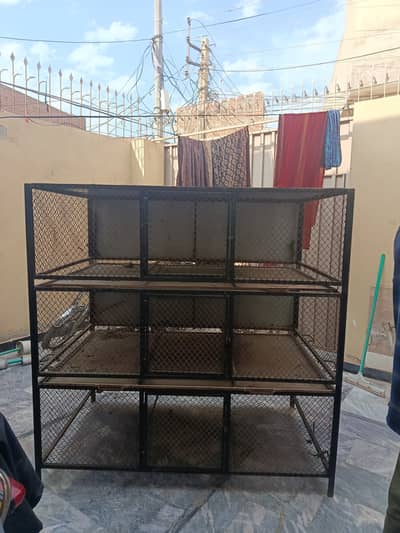 Heavy iron hen cage pinjra 5*5*3