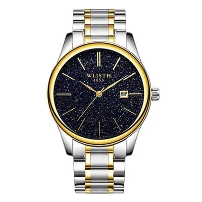 Luxury Starry Dial Stainless Steel Watch_Premium Gold & Silver Design