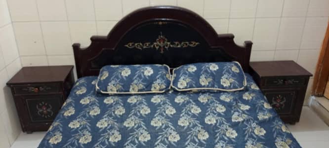 used double bed with mattress for sale