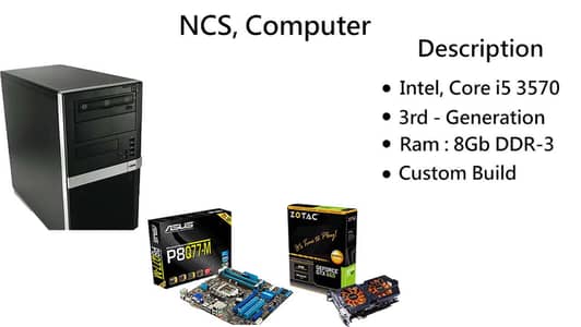 Custom Build Gaming PC Core i5 3rd Gen 3570 GTX 660 8GB RAM 500GB HDD