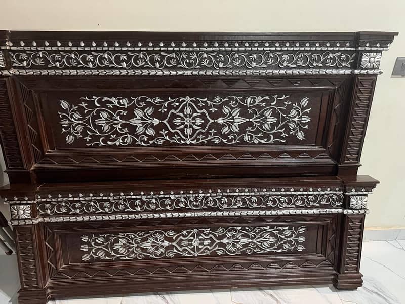 Bed with side table 0