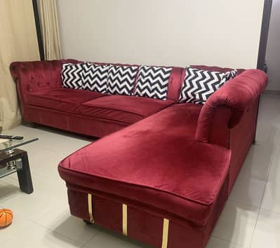 L shape sofa set