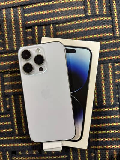 Urgent sale IPHONE 14 PRO WITH BOX  J V
