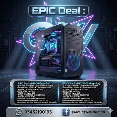 HP Z4 G4 Workstation Core i9-7900X 10Cores With Rtx 4000 8G P5000 16gb