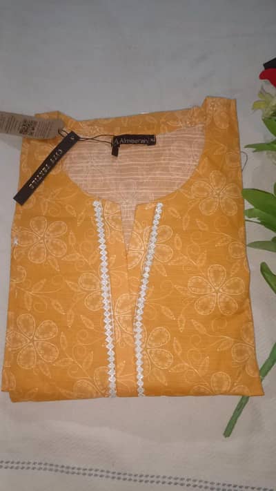 Almeerah 2 pc stitched Lawn  Shirt trouser