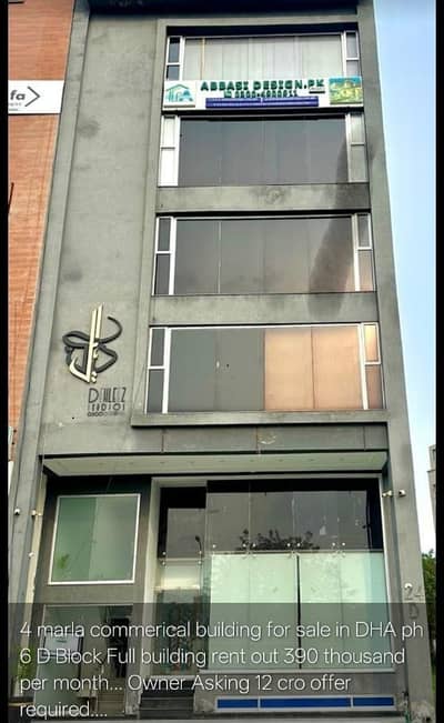 4 MARLA COMMERCIAL IS AVAILABLE IN DHA TOP LOCATION FOR COMMERCIAL PURPOSE.