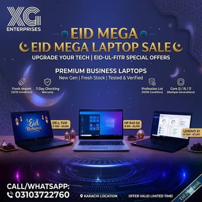  Eid-ul-Fitr Special Offer: Core i3 to i12 Gen Laptops | Fresh Stock