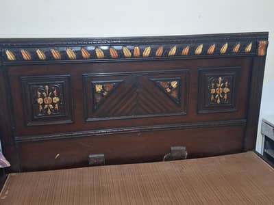 King size wooden bed