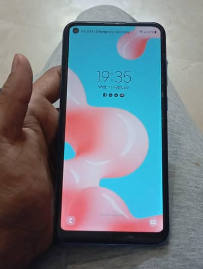 Samsung galaxy A11 blue website . cover