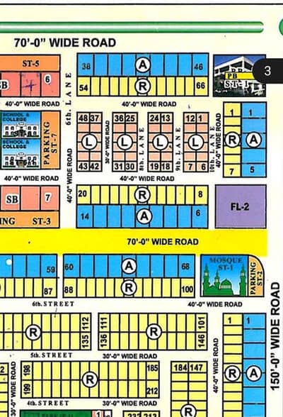 80 Yards West-Open Corner Plot | 30 & 40 ft Roads | Sector Q Gulshan-e-Maymar