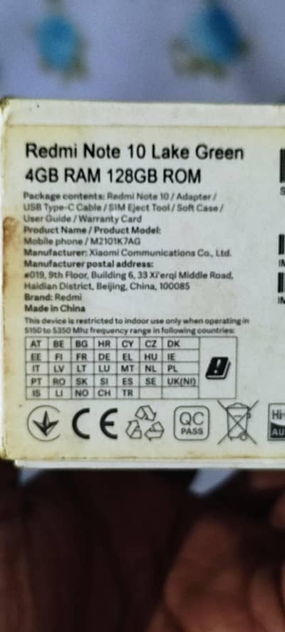 Redmi note 10 official PTA approved dual sim seald mobile all ok