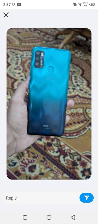 4.64 Infinix hot 9 play all. ok box be ha pr phta hova h