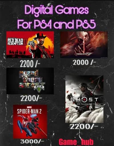Games for PS4 and PS5
