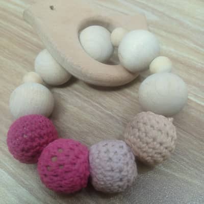 Bird Crochet Wooden Teether