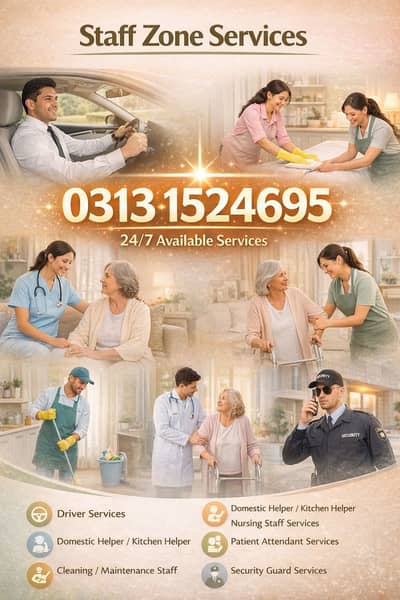 Maids/cook/chefs/babysitter/Patient Attendant /Nurse/ Nannies / driver