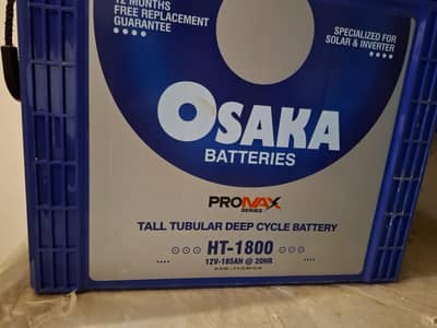 Osaka Tall Tubular Battery | 12 V | 185 AH