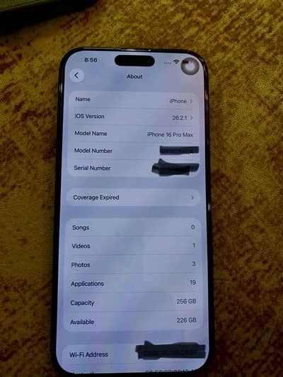 iPhone 16 Pro Max 256 GB FT Unlock