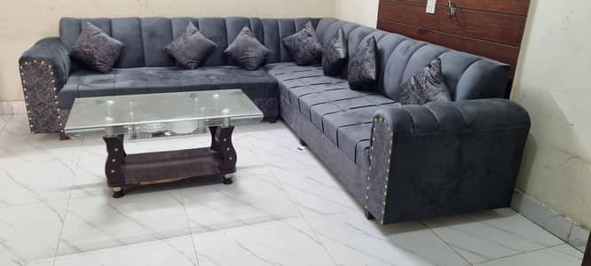 SOFA L SHAPE 7 SEATER WITH TABLE BRAND NEW 03261271600