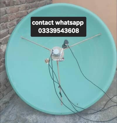 4ft Dish antenna with 2 LNB and receiver (slightly used)