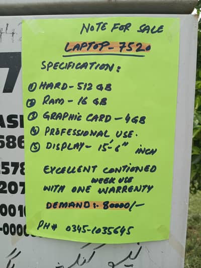 Laptop  Dell precision 7520