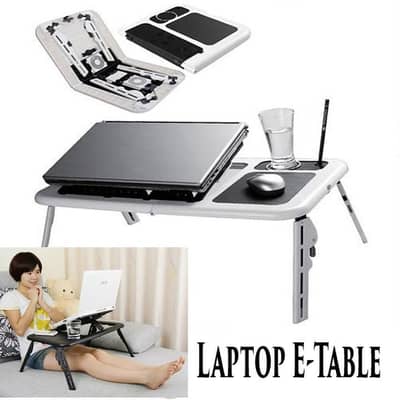 Laptop E-Table with 2 Cooling Fans