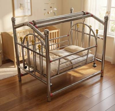 Premium Stainless Steel Baby Cradle
