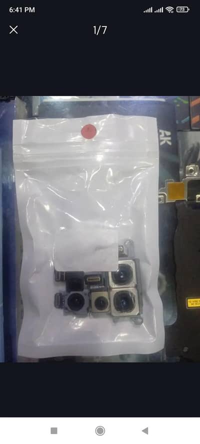 Samsung s20plus board. back cover. bettry. strips. charging medial. camera