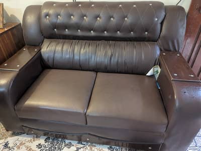 Dark Brown Leader  Sofa Set
