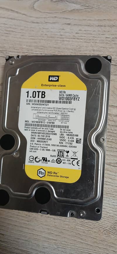 WD 1 TB hard disk for sale