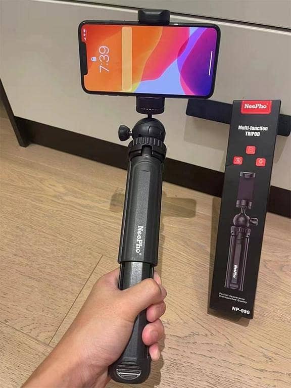 R1S 3-in-1 Bluetooth Selfie Stick with Tripod & Flash Light | Foldable Extendable Selfie Rod with Wireless Remote for Android, iPhone & Action Cameras