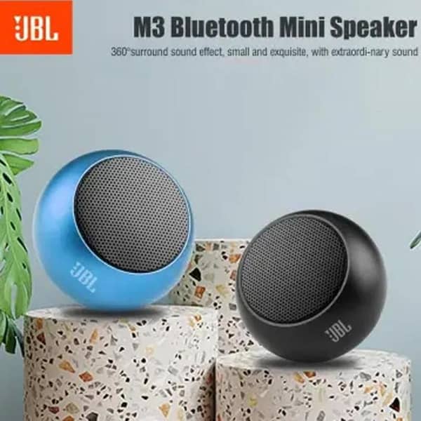 PACK OF 3 PCS SPEAKER USA ORIGINAL" JBL M3 Mini Portable Bluetooth Speaker , SD Card SPEAKER Option TYPE C CHARGING Unleash the BEAST speaker of Sound!