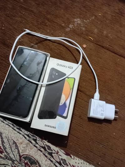 Samsung A03 3 /32 . full  box ha one hand used
