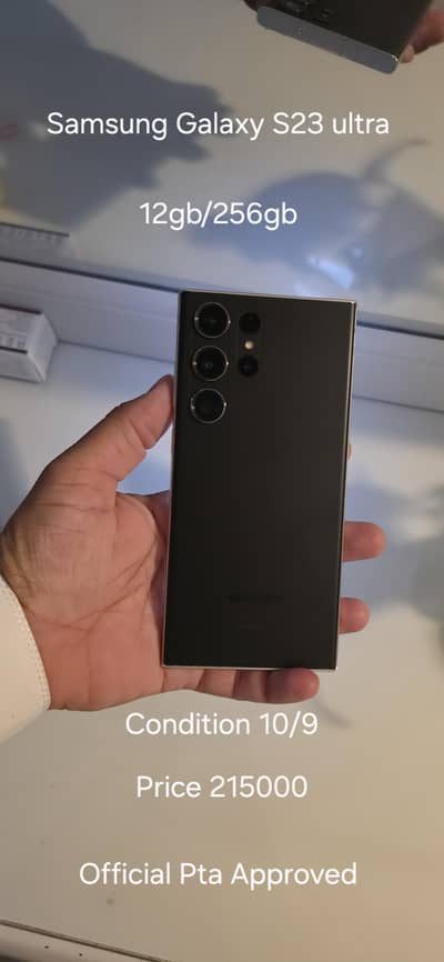 Samsung Galaxy S23 Ultra Pta Approved Back Changed Orignal