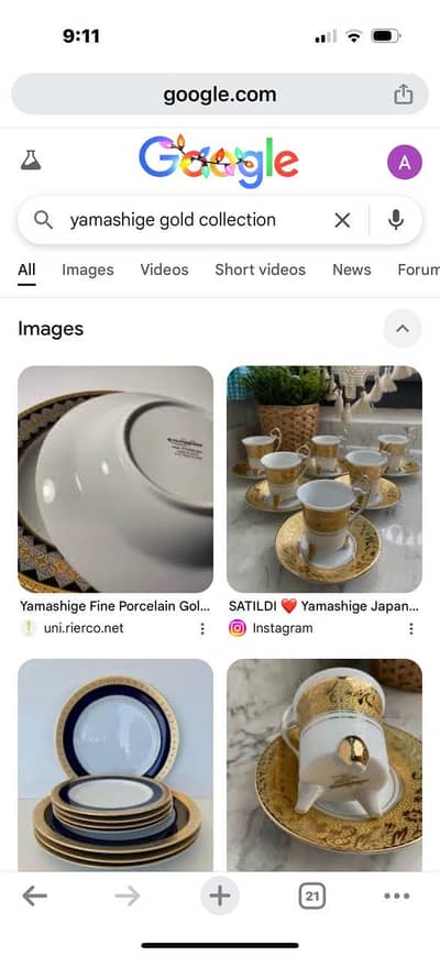 Yamashige Japan Gold Plated Dinner Set (95 pieces)