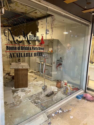 shop front door glass