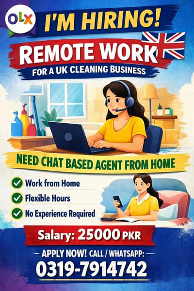 Need a chat based representative can work remotely