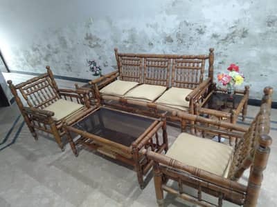 wooden sofa set