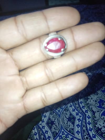 ruby ring for sale in pure silver