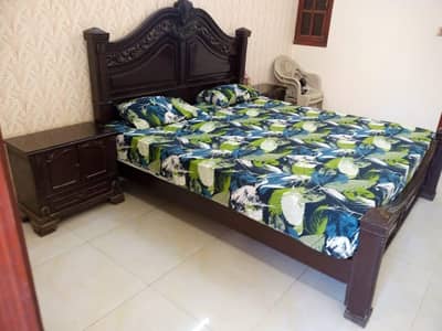 wooden bed