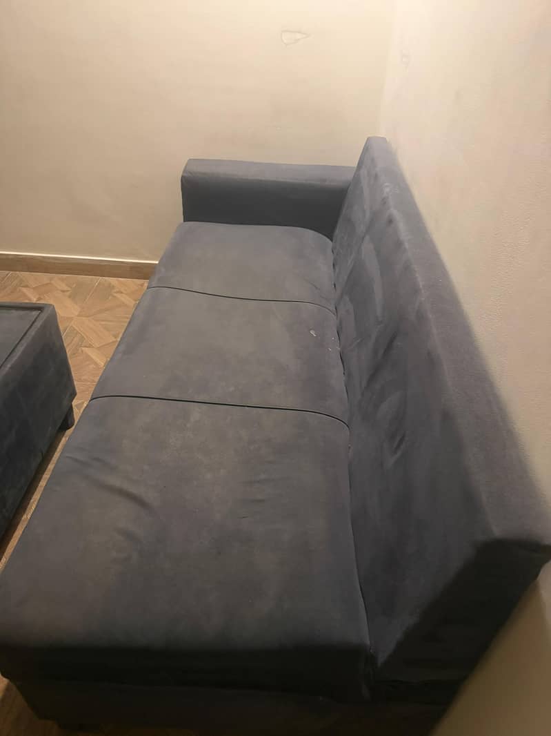 L shape sofa with table 2