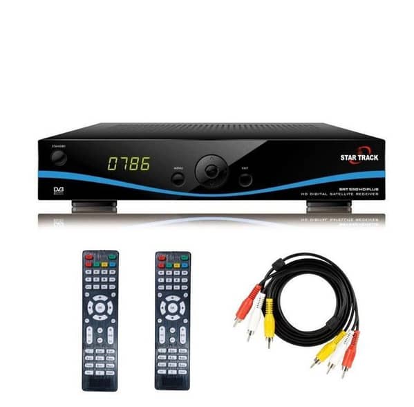 Satellite Dish Receiver Full HD Digital Satellite Receiver With Dual Remote Controls Metal Body Big Sized