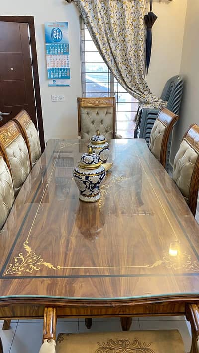 Luxury  Dinning Table 8 Chairs Shesham Woods